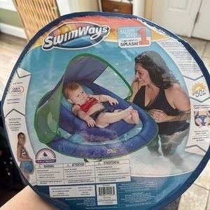 Swim ways infant floater with sun shade